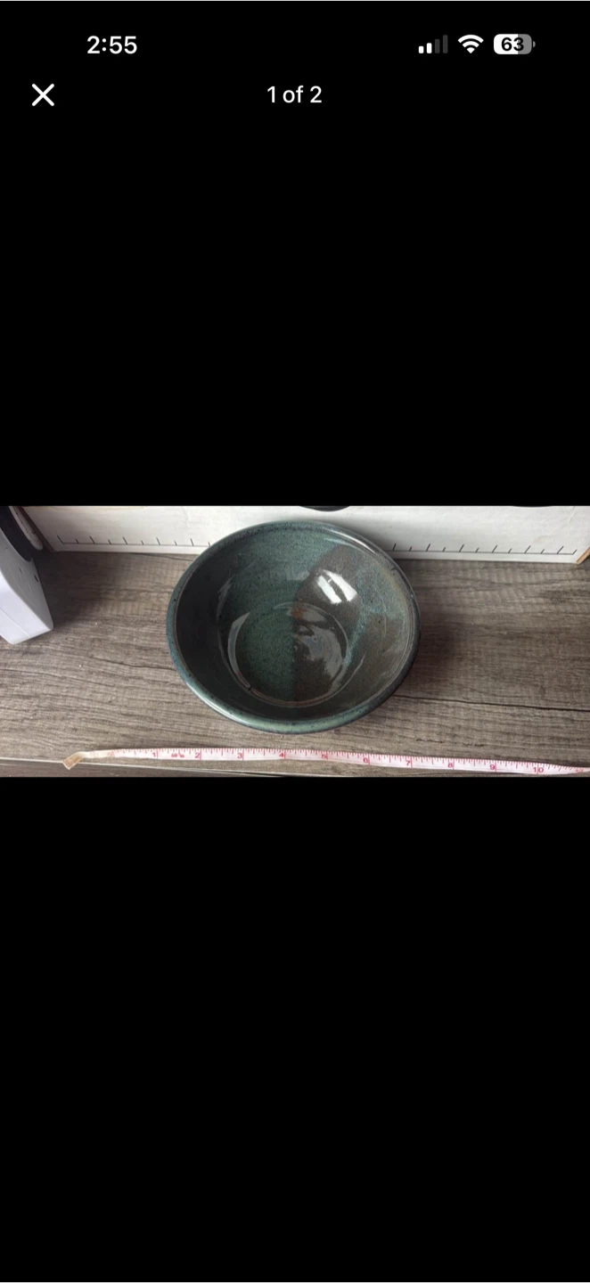 Marked pottery bowl