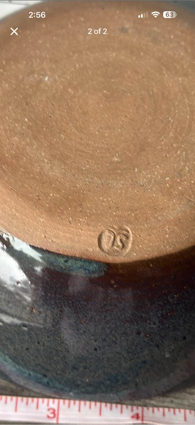 Marked pottery bowl - photo 2