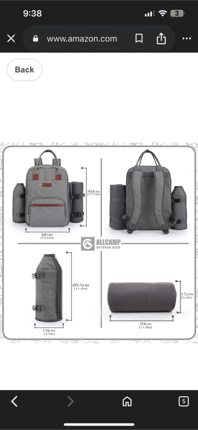 ALLCAMP Outdoor Gear Picnic Backpack - photo 3