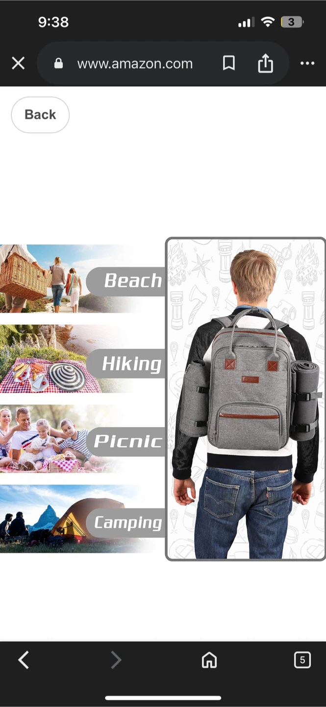 ALLCAMP Outdoor Gear Picnic Backpack - photo 4