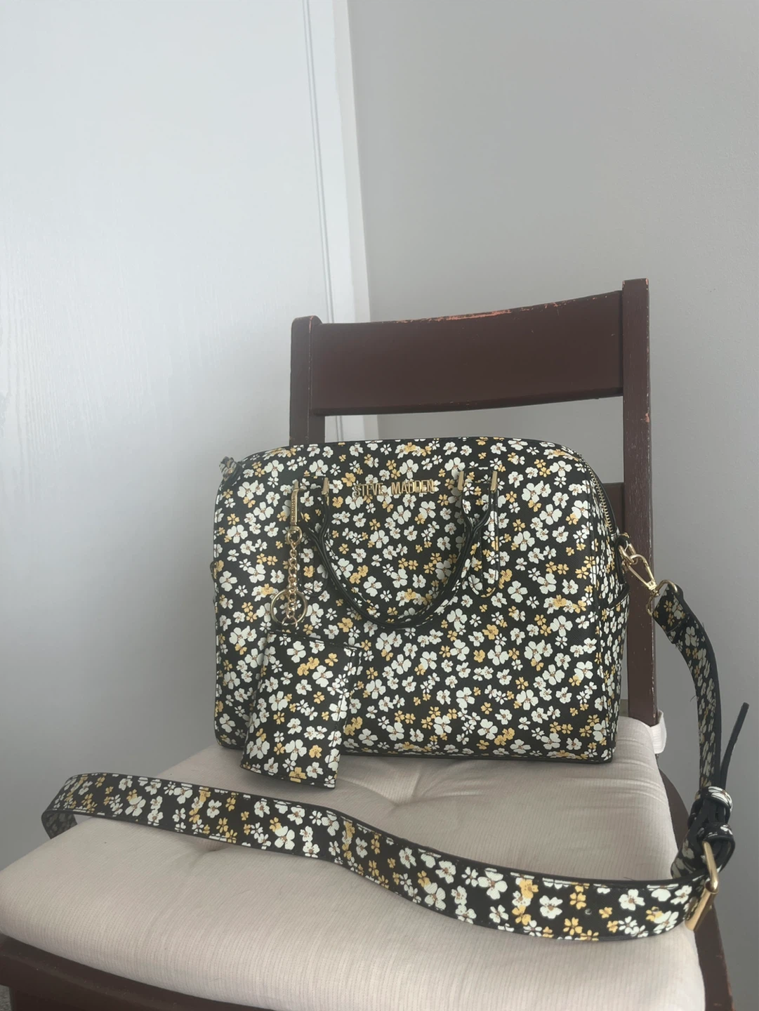 Steve Madden Floral Dome Satchel Bag