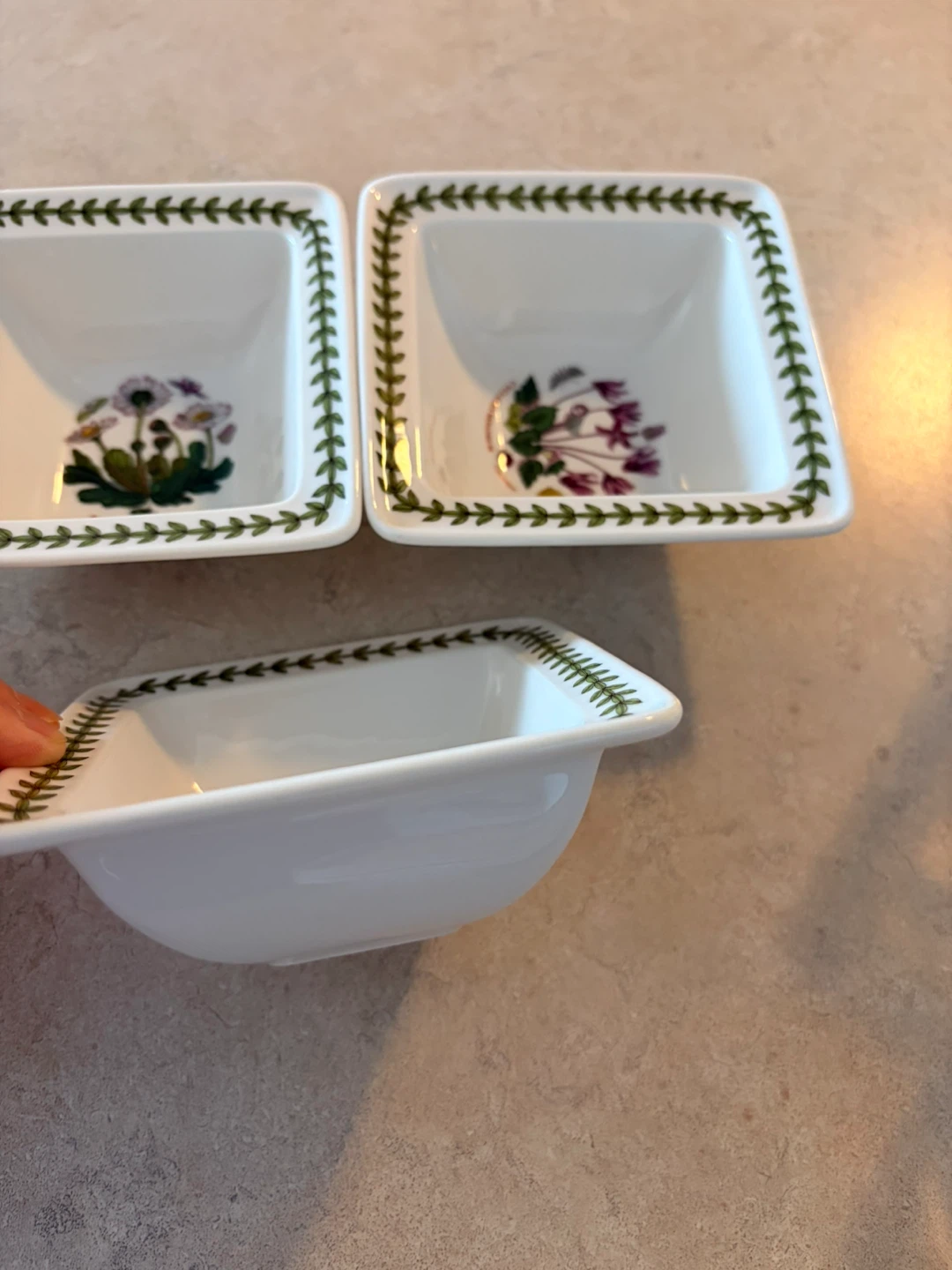 Portmeirion Botanic Garden Set of 3 Small Square Dishes - photo 3