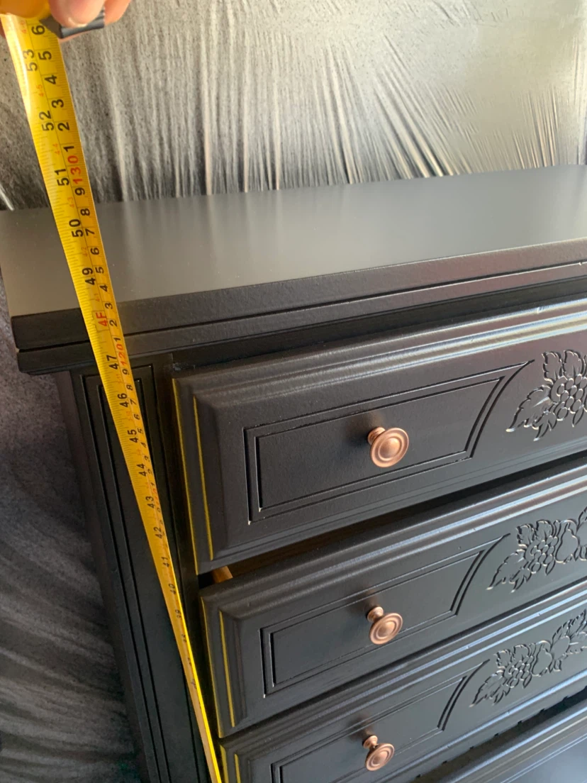 Dark Brown Dresser with Copper Handles - photo 4