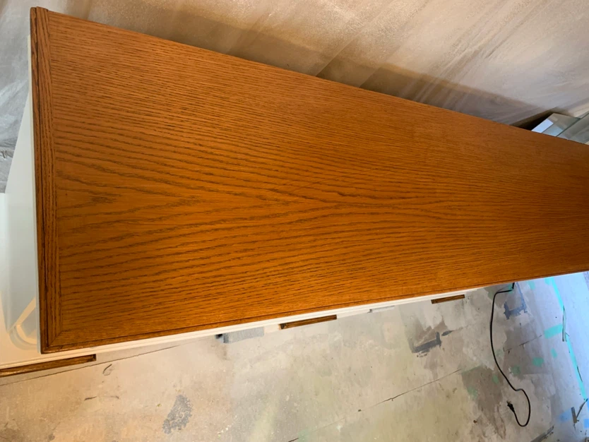 White Sideboard with Wood Top - photo 5