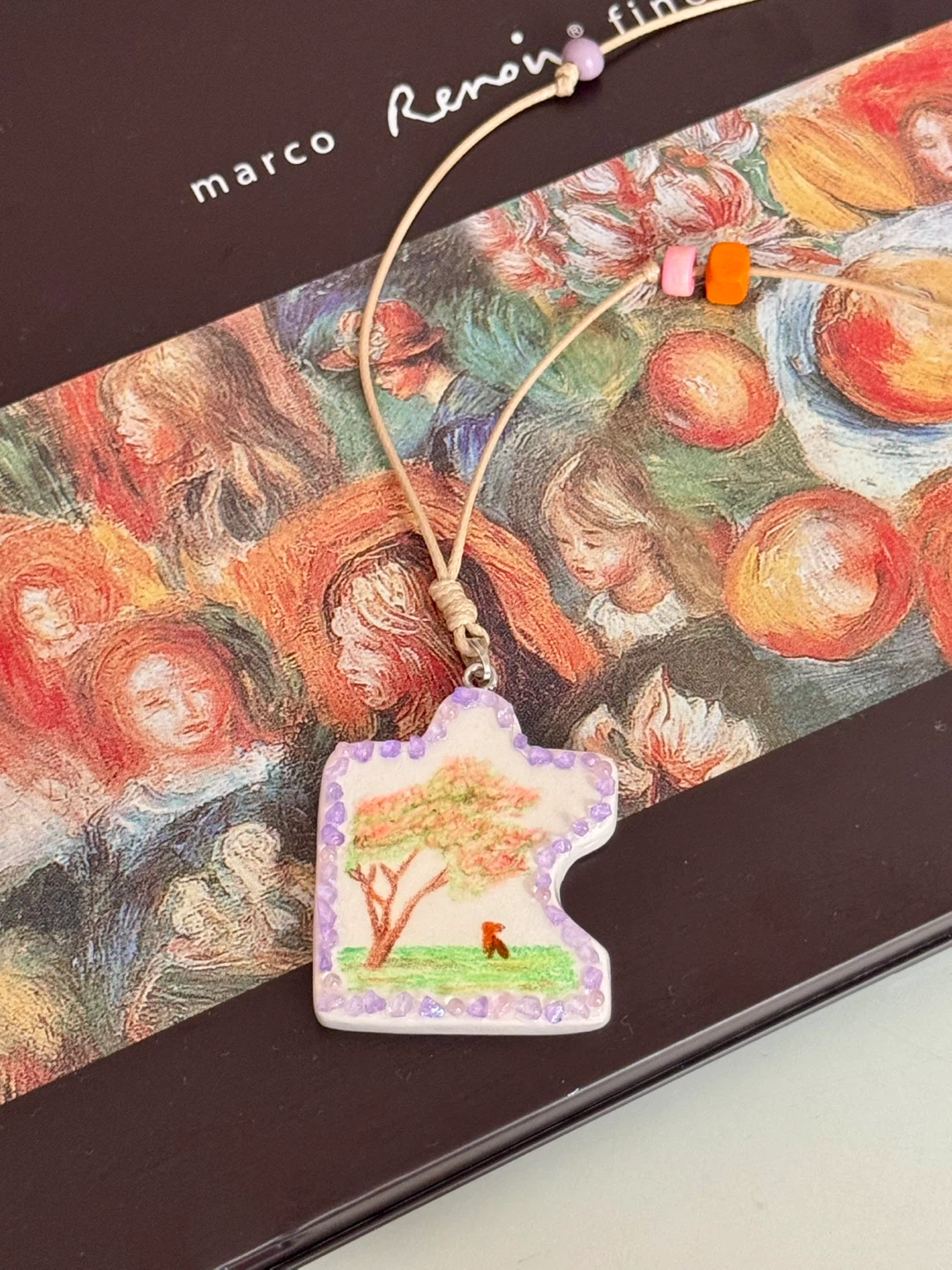 100% handmade clay necklace