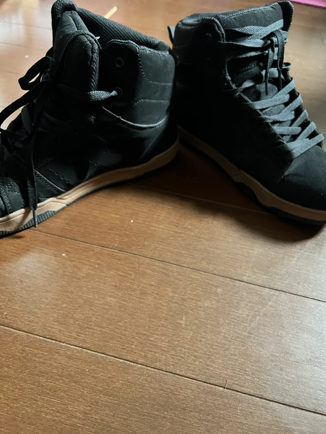 Men's Black High-Top Skate Shoes Size 10 - photo 2