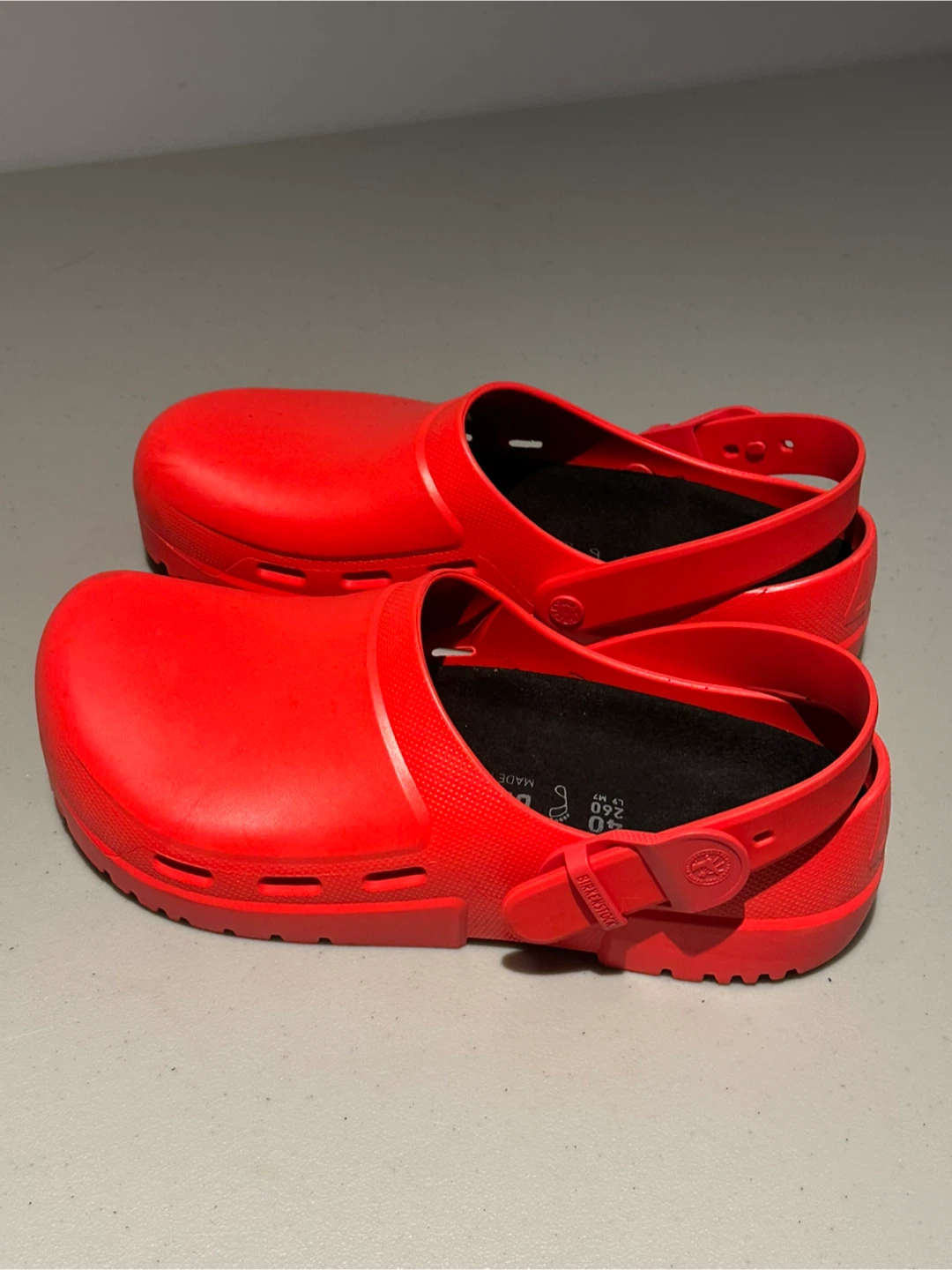 Birkenstock Red Clogs with Insoles
