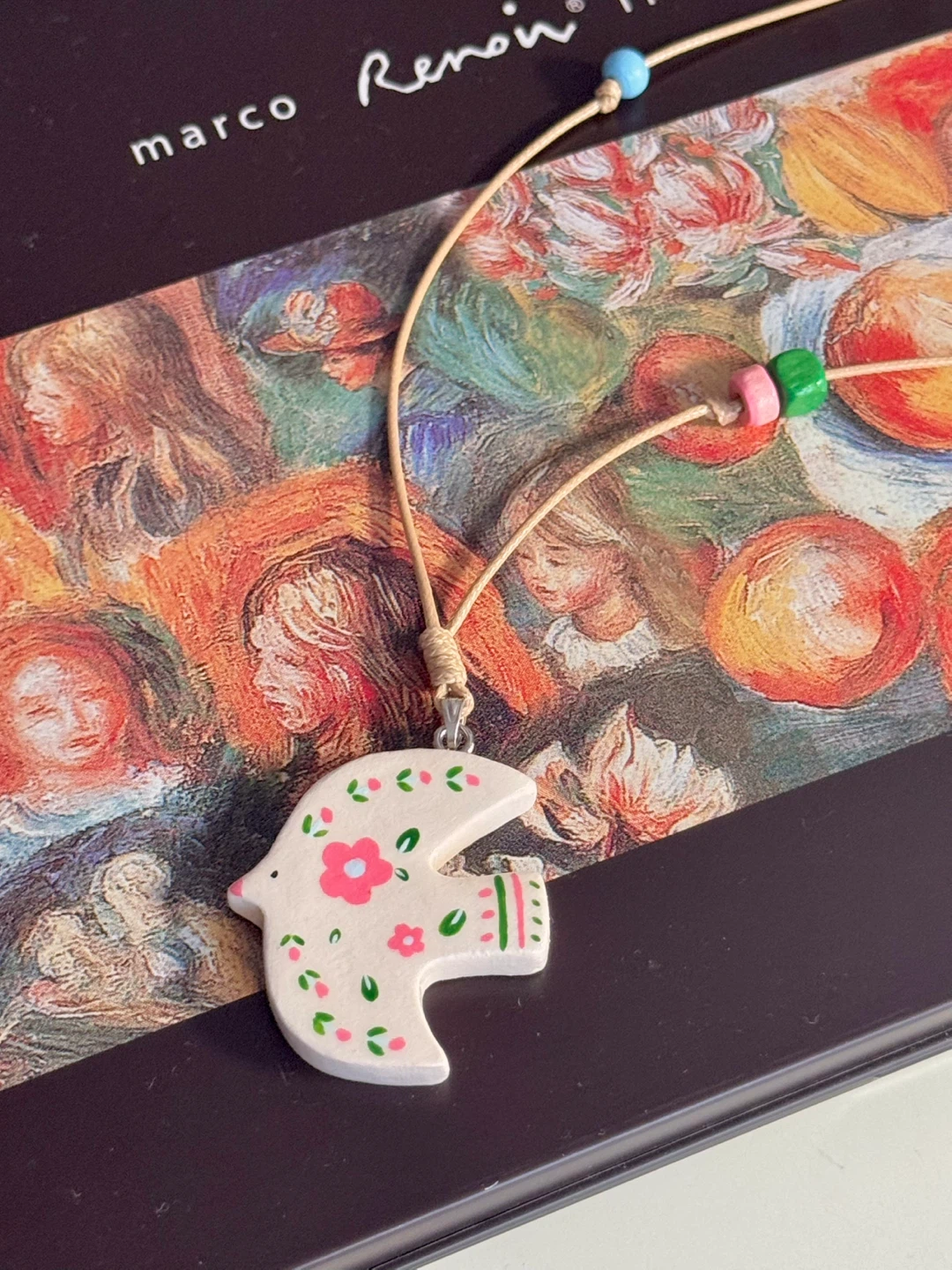 100% handmade clay necklace