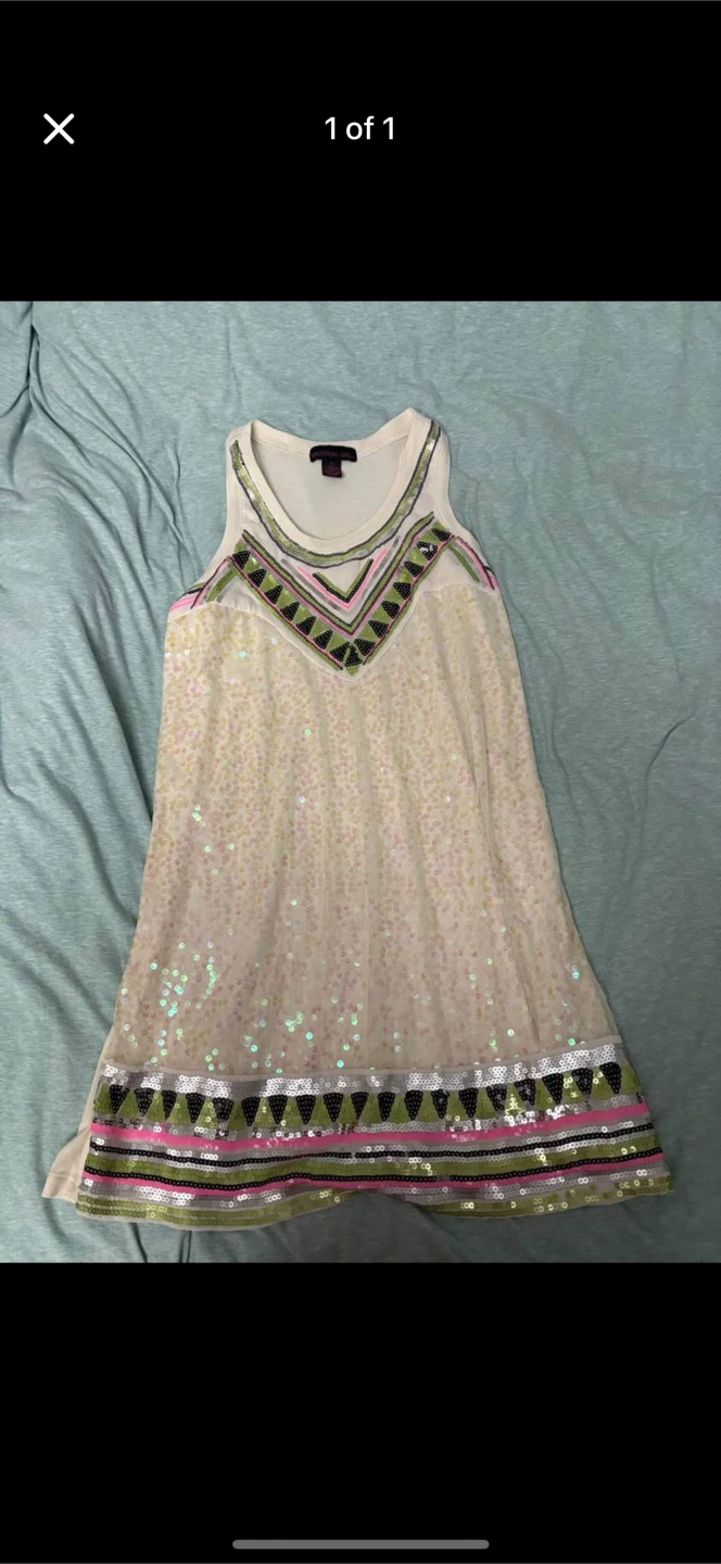 Material Girl sparkly, sleeveless dress (size xs women’s)