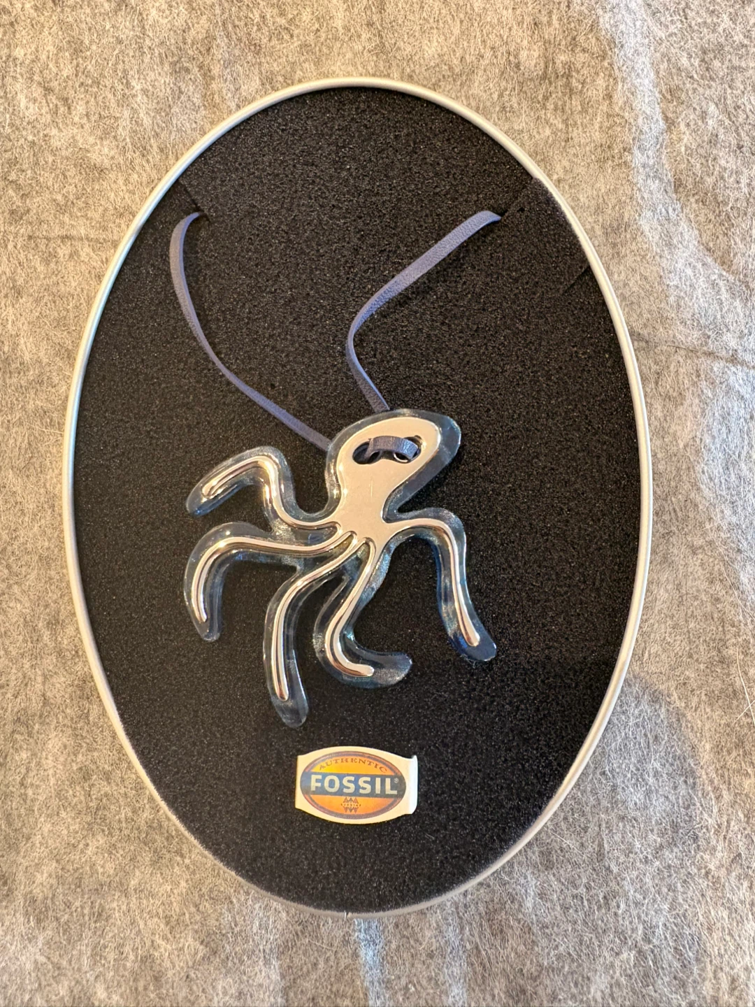 Fossil Octopus Pendant Necklace