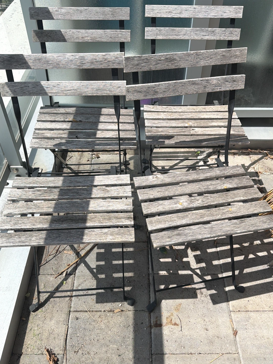 Wooden Folding Patio Chairs (Set of 4)