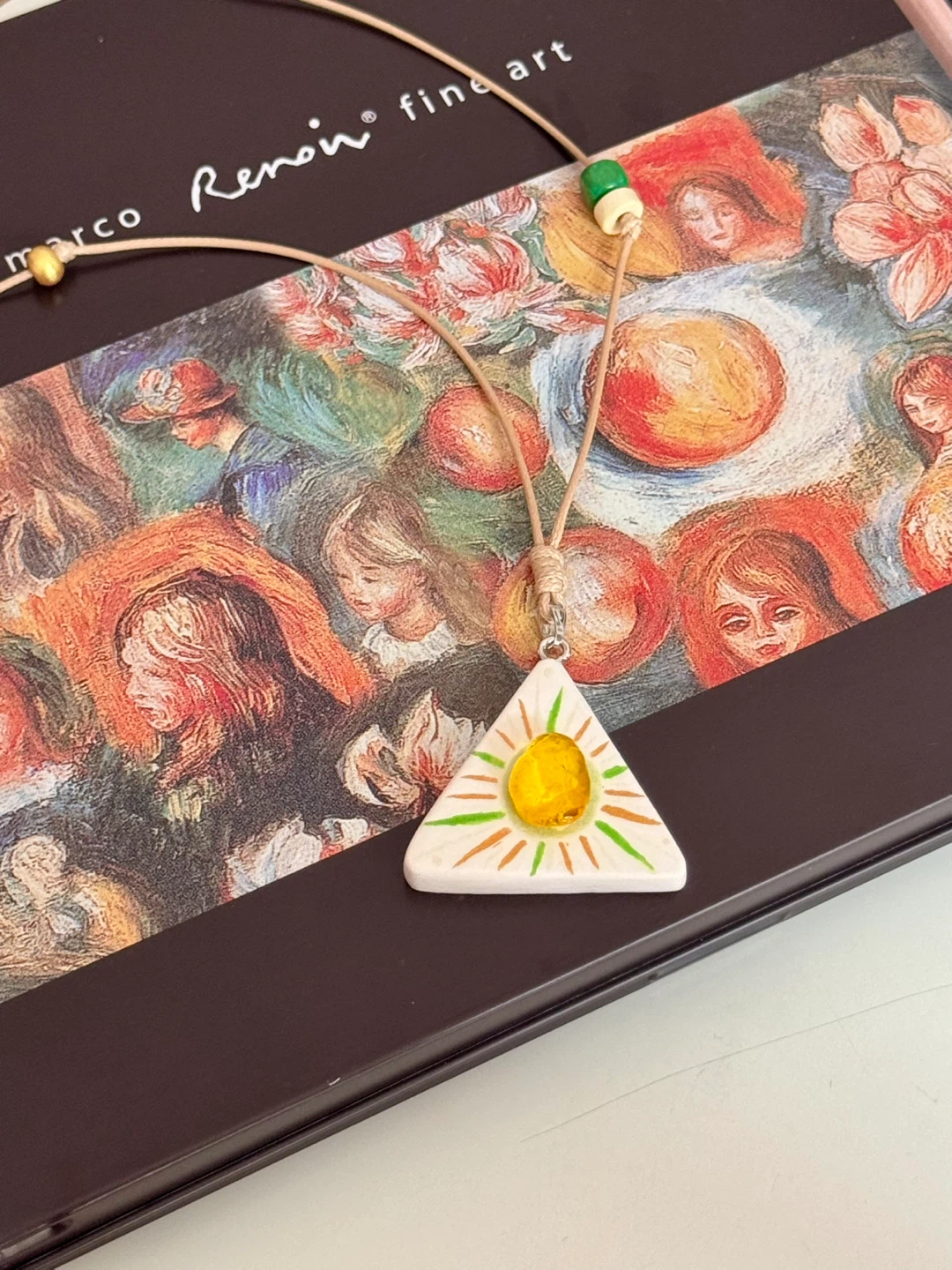 100% handmade clay necklace