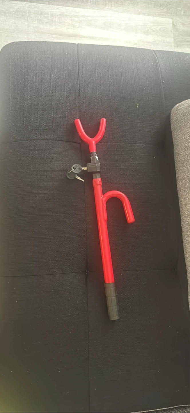 Red Steering Wheel Lock with Keys