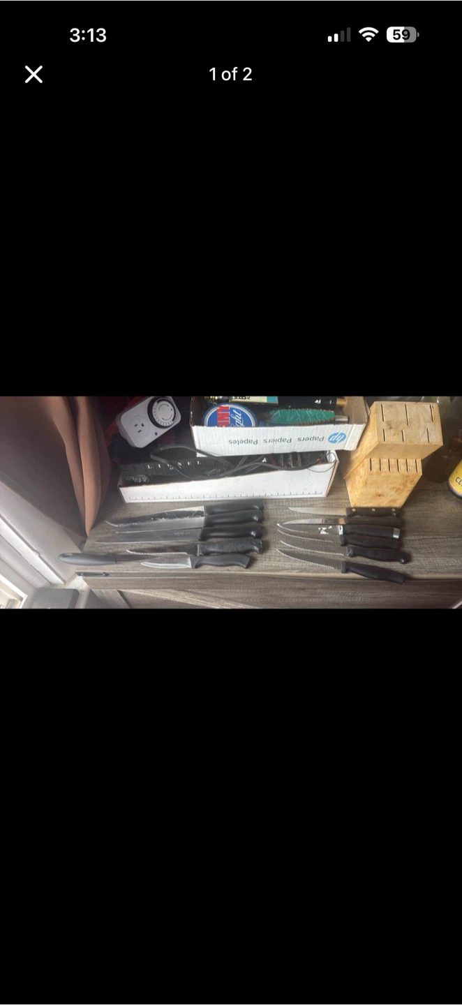 12 knifes and knife block all random - photo 2