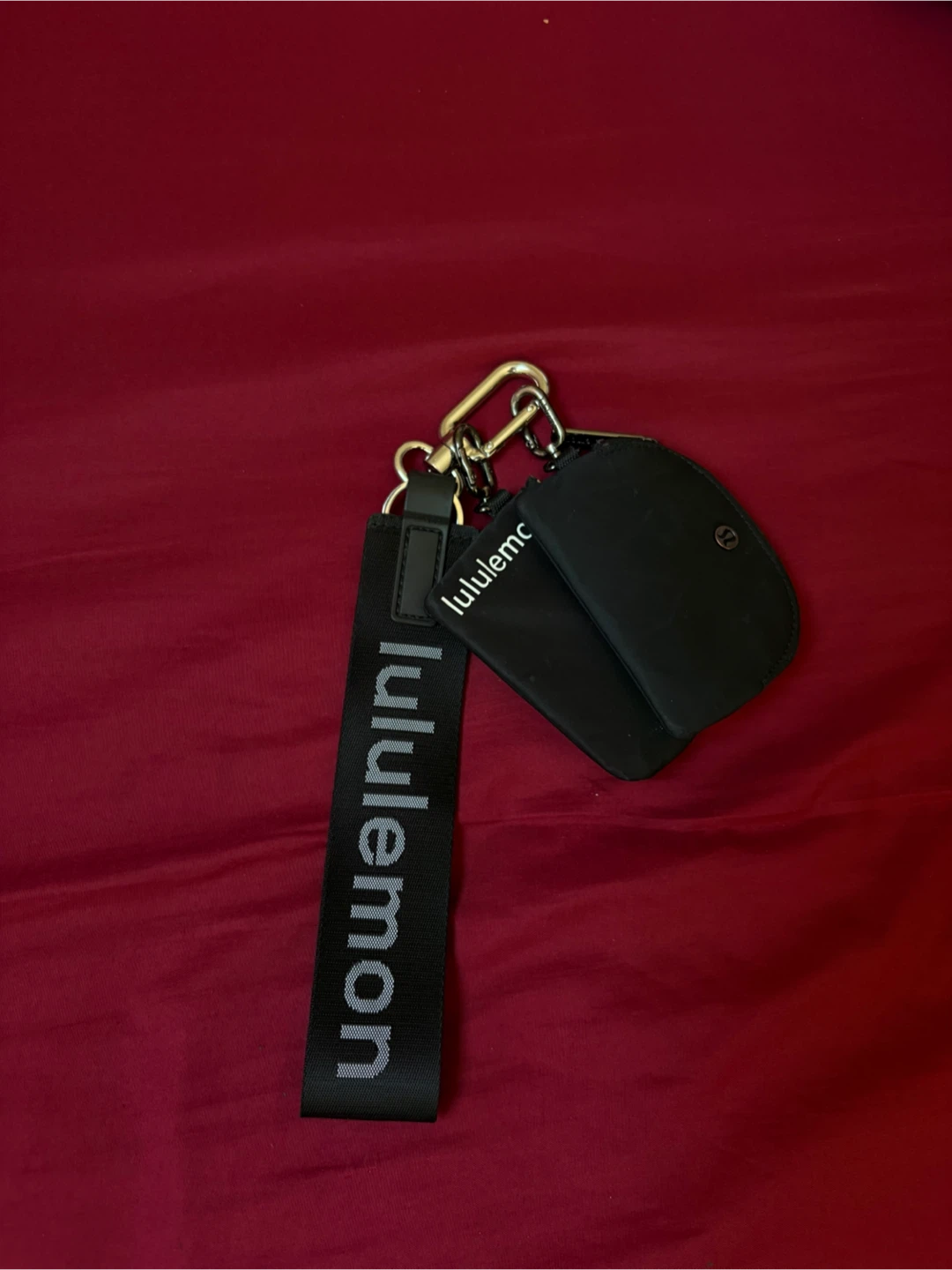 Lululemon Black Keychain Pouch Set