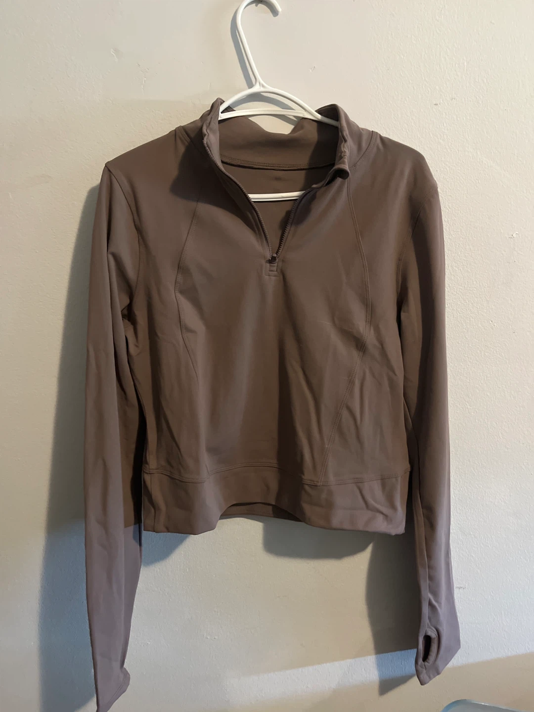 Athletic Quarter Zip Pullover with Thumbholes