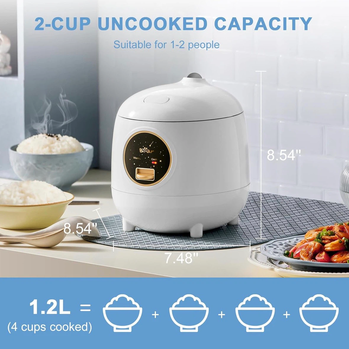 [LAST CHANCE - 5 DAYS LEFT] 2-Cup Rice Cooker & Multi-Cooker - photo 2