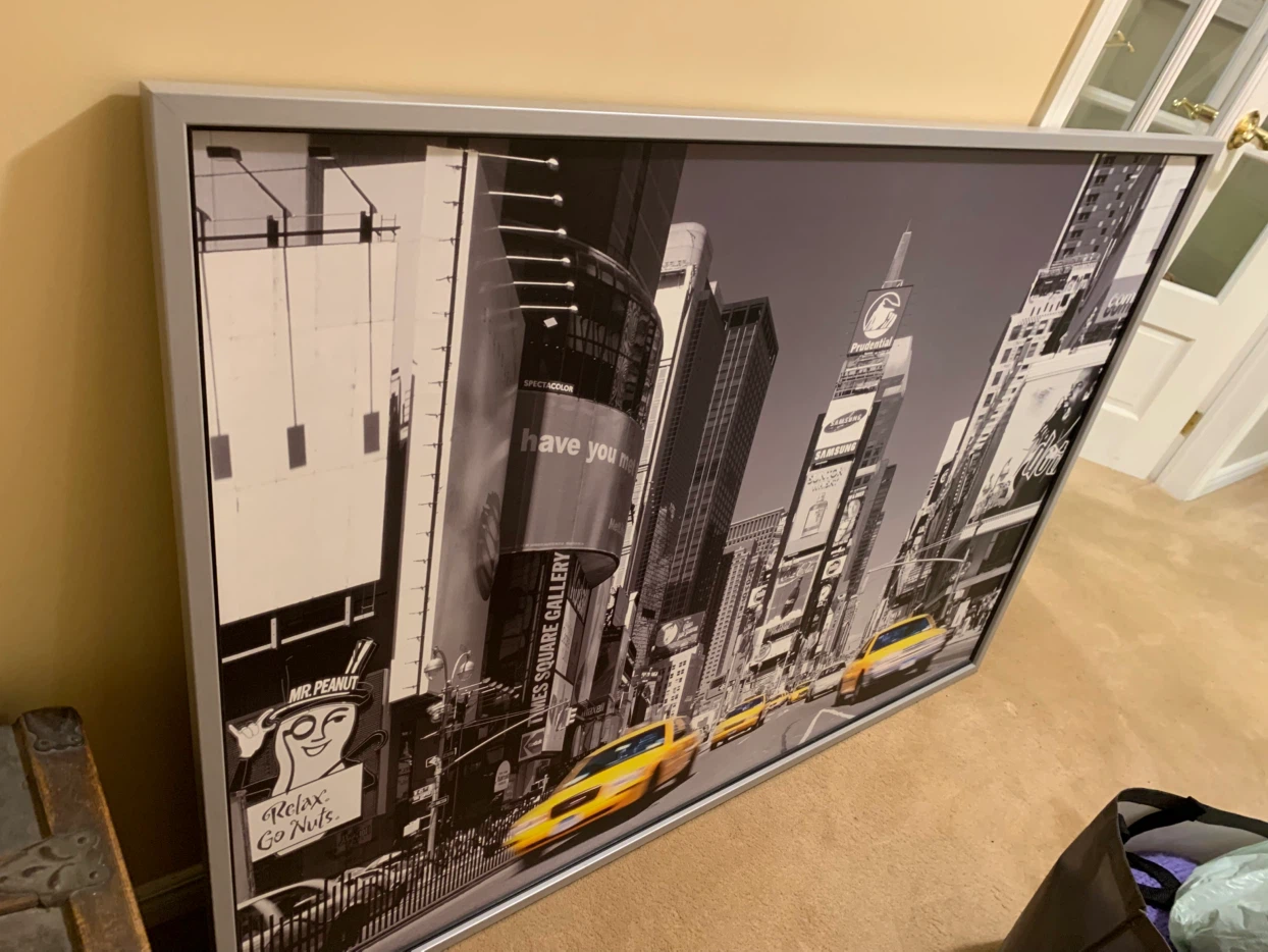 IKEA Large Times Square black & White Print with Yellow Cabs - photo 2