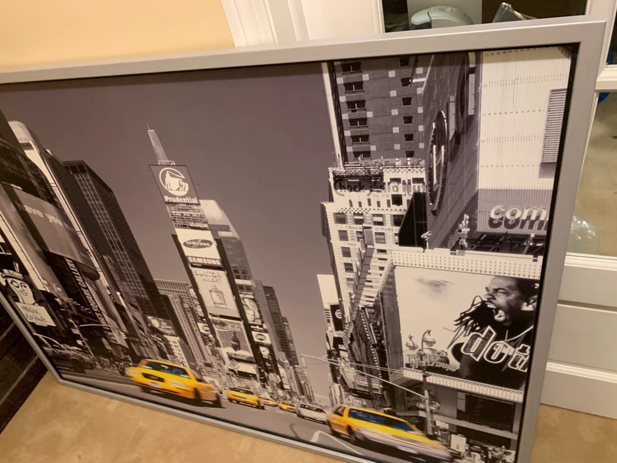 IKEA Large Times Square black & White Print with Yellow Cabs - photo 3