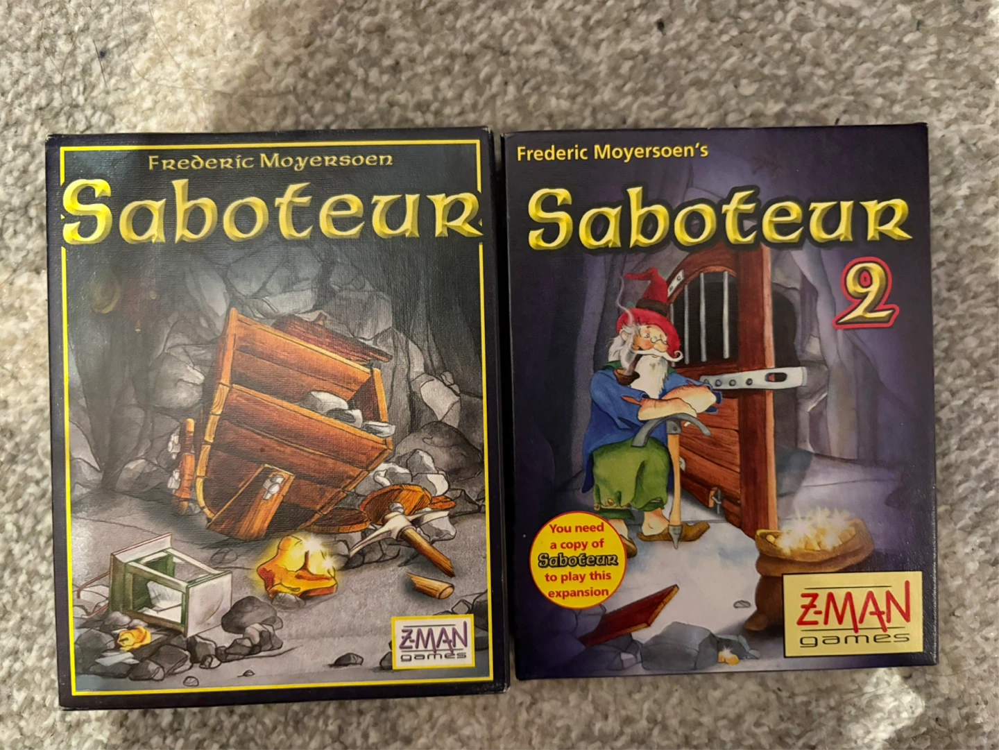 Saboteur and Saboteur 2 Board Games