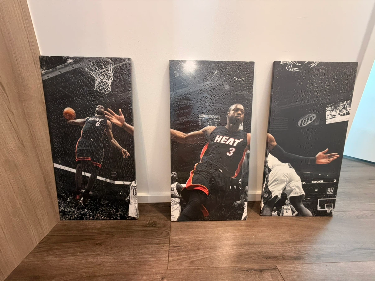 Brand New Miami Heat LeBron James, and Dwayne Wade picture - photo 2