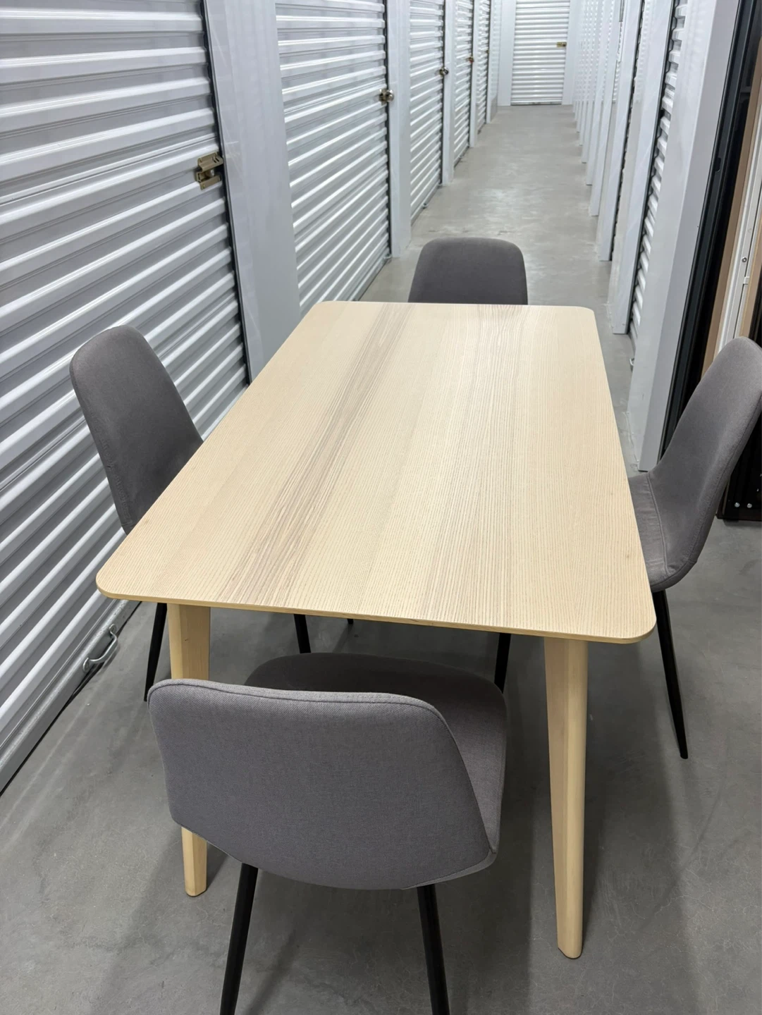 Can deliver—Ikea Lisabo table and 4 grey chairs. - photo 3