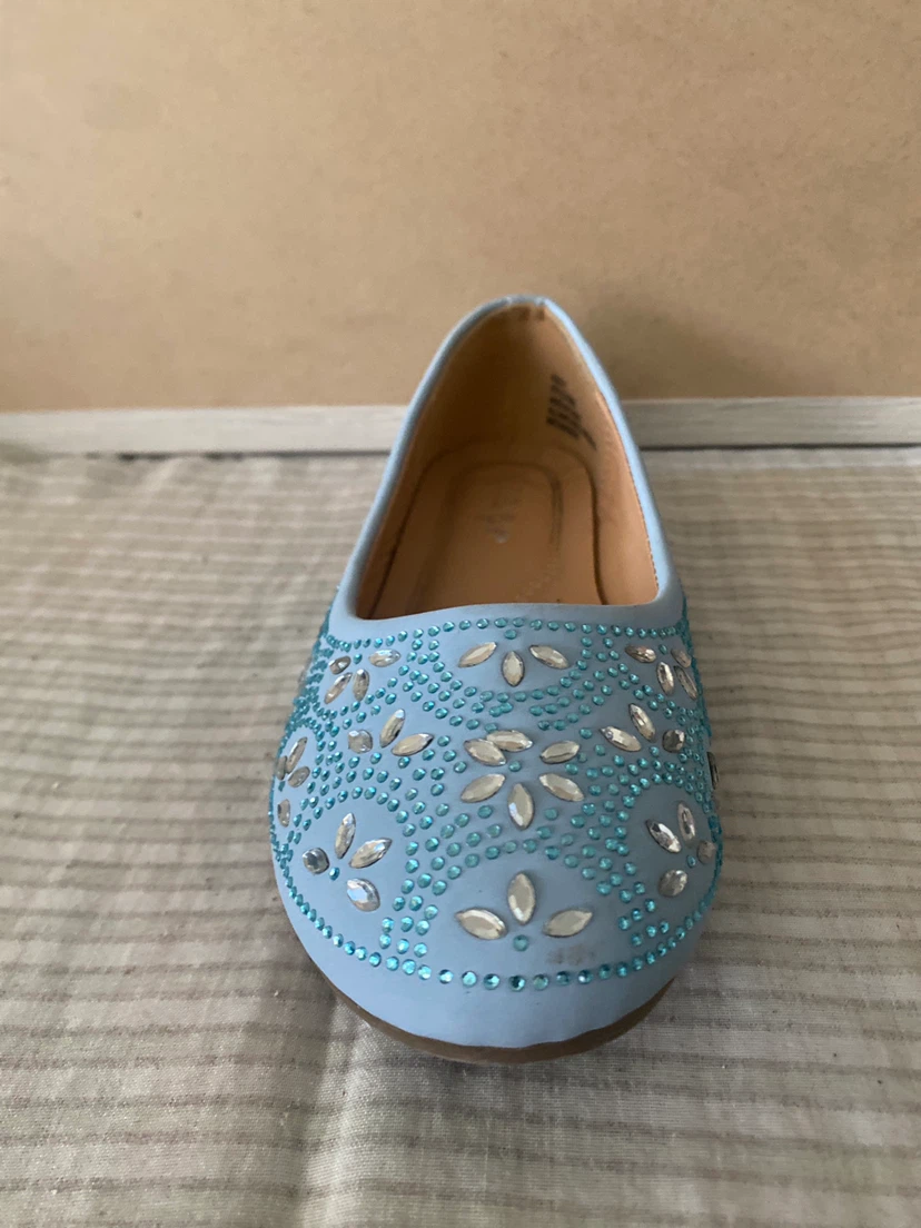 Light Blue Embellished Ballet Flats - photo 2