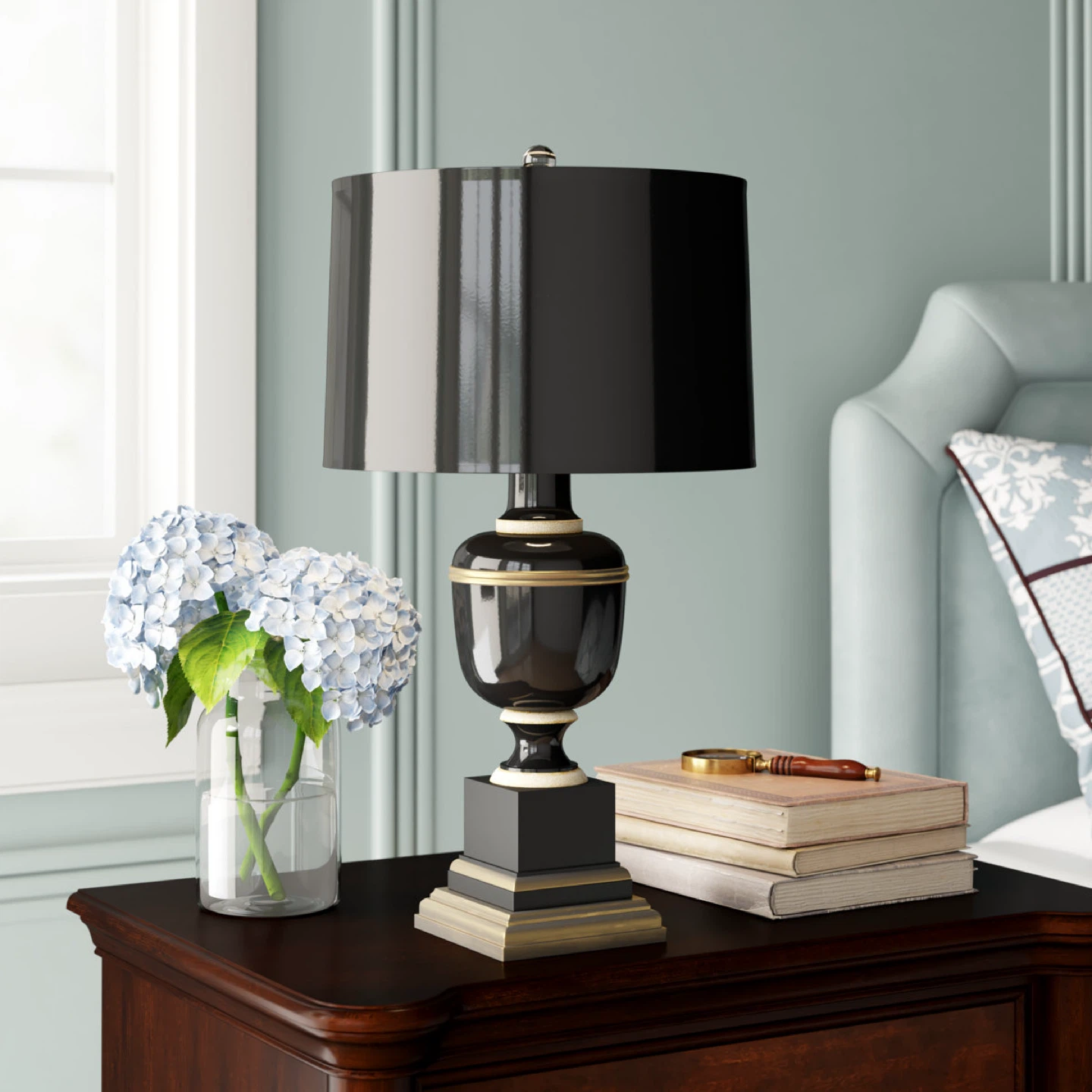 Black and Gold Table Lamp set of 2