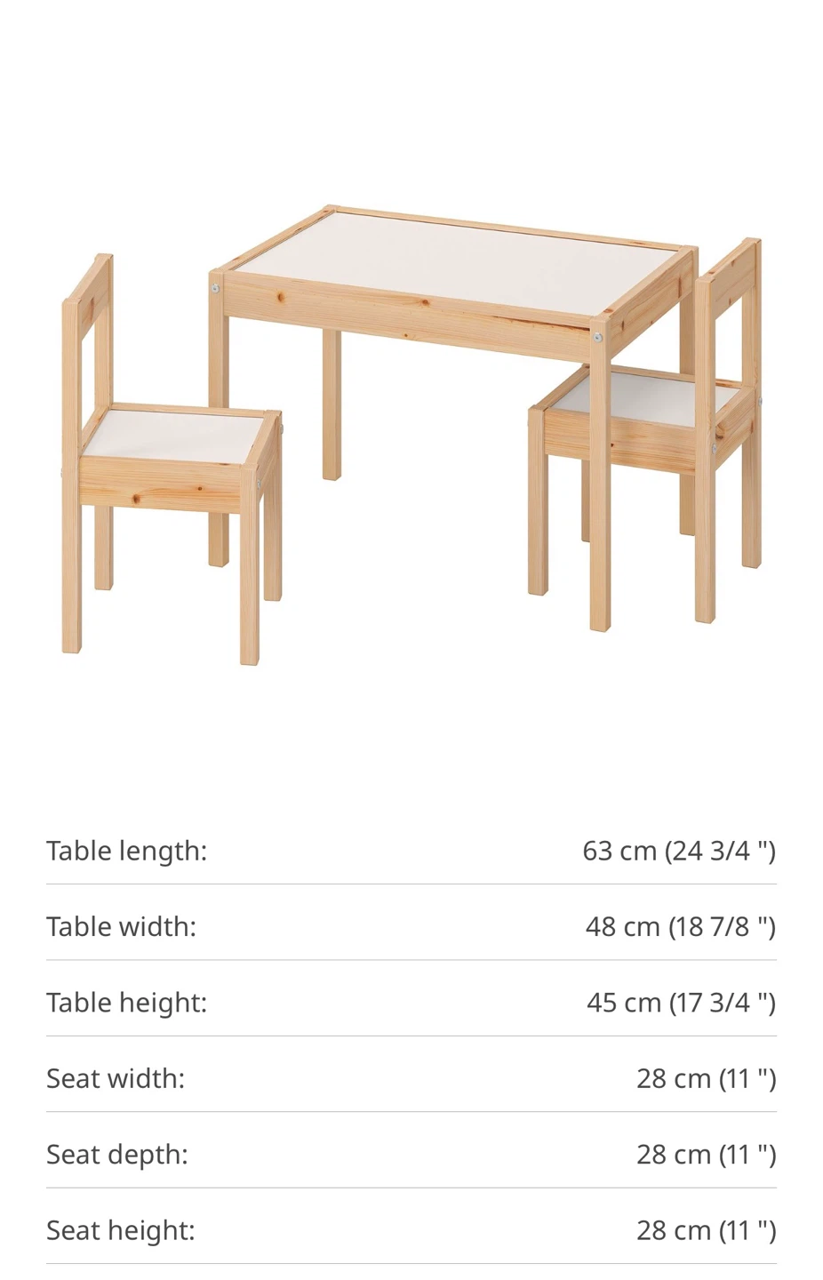 IKEA LÄTT Children's Table and 2 Chairs Set - photo 2