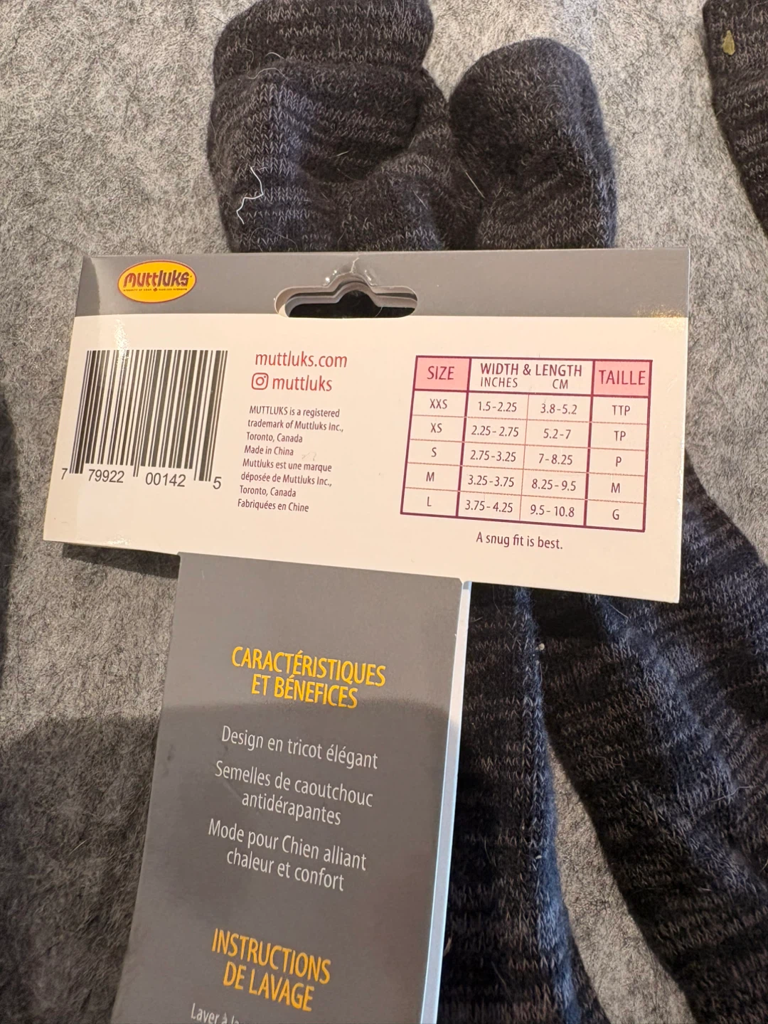 Muttlucks Muttslouchers Dog Socks M - photo 2