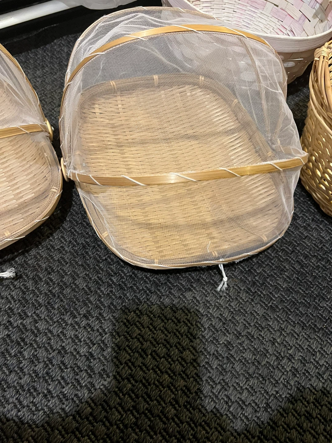 Woven Basket with Mesh Cover - photo 2
