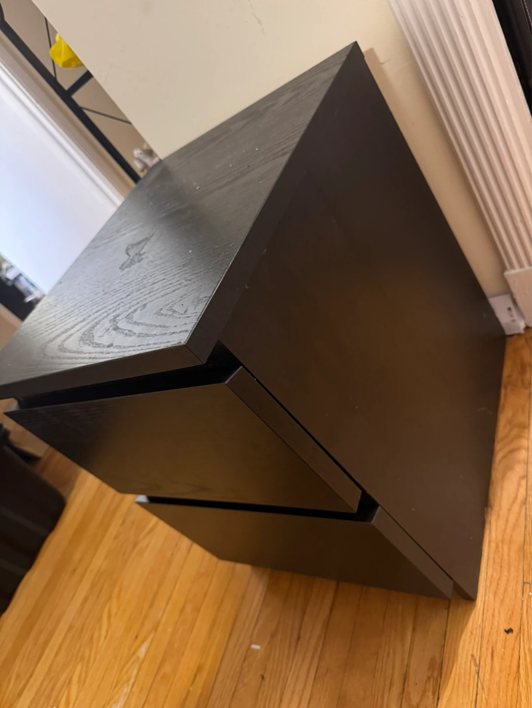 Black 2-Drawer Nightstand - photo 2