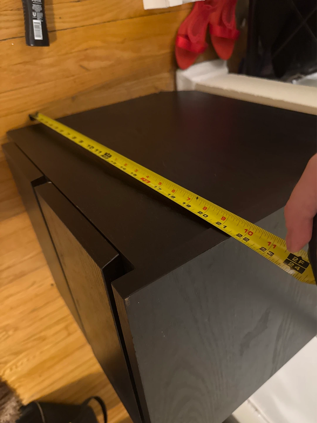 Black 2-Drawer Nightstand - photo 4