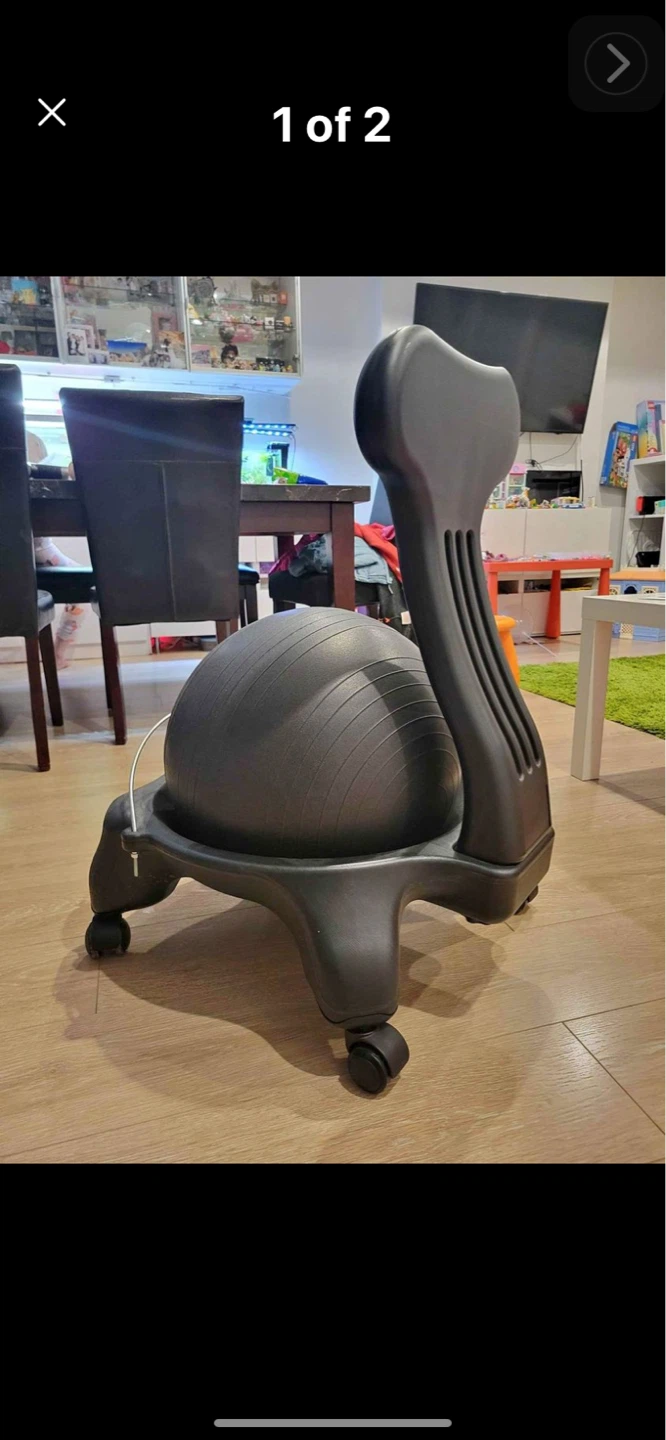 Black Stability  Chair with Wheels - photo 2
