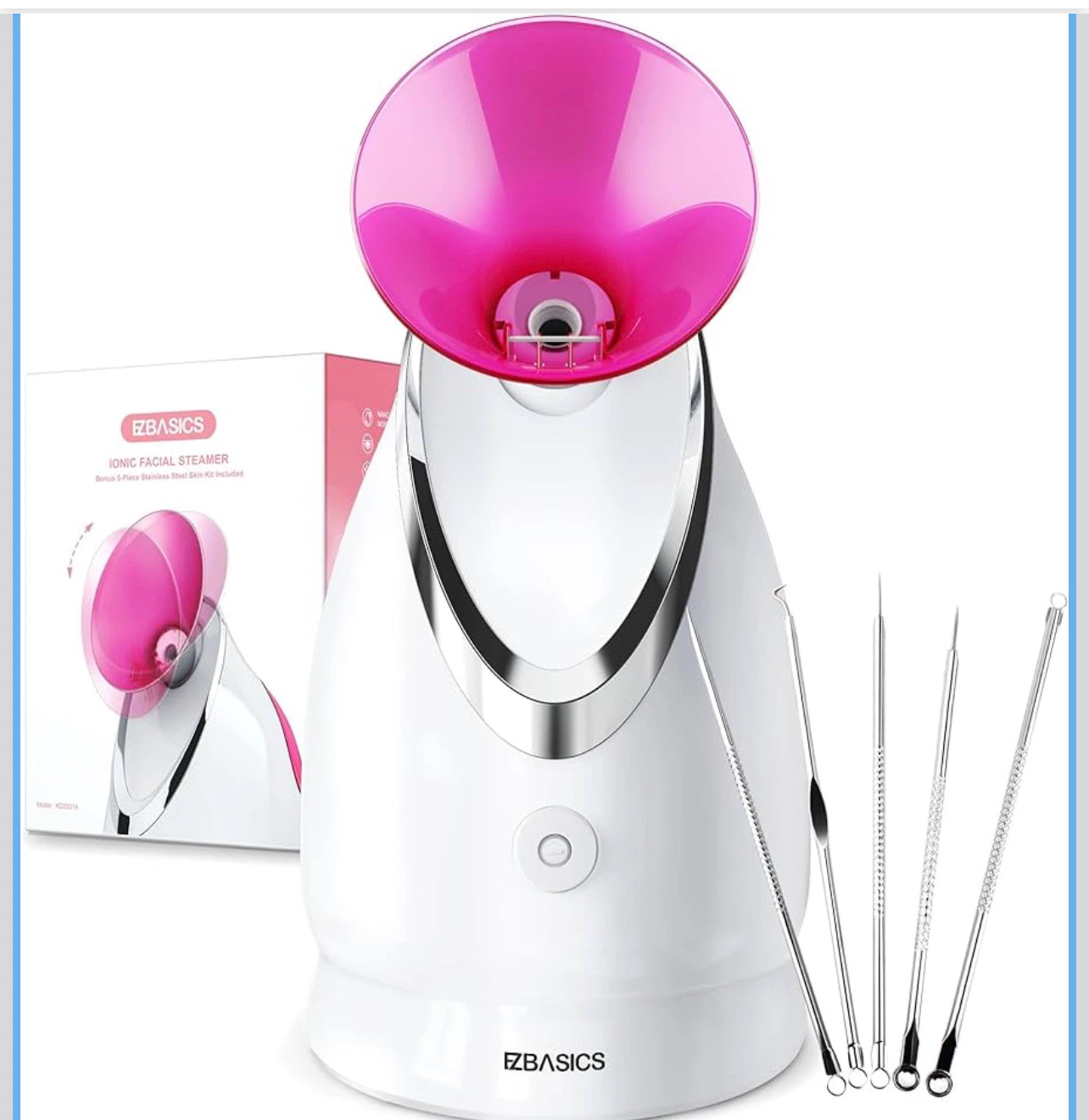 Ionic Facial Steamer with 5-Piece Skin Care Kit