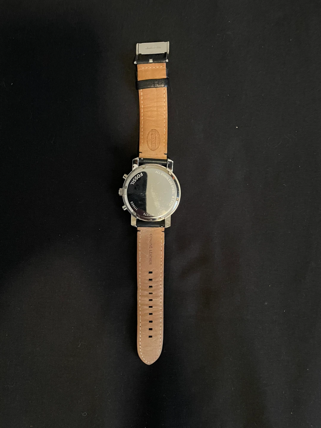 Fossil Chronograph Watch with Black Leather Strap - photo 4