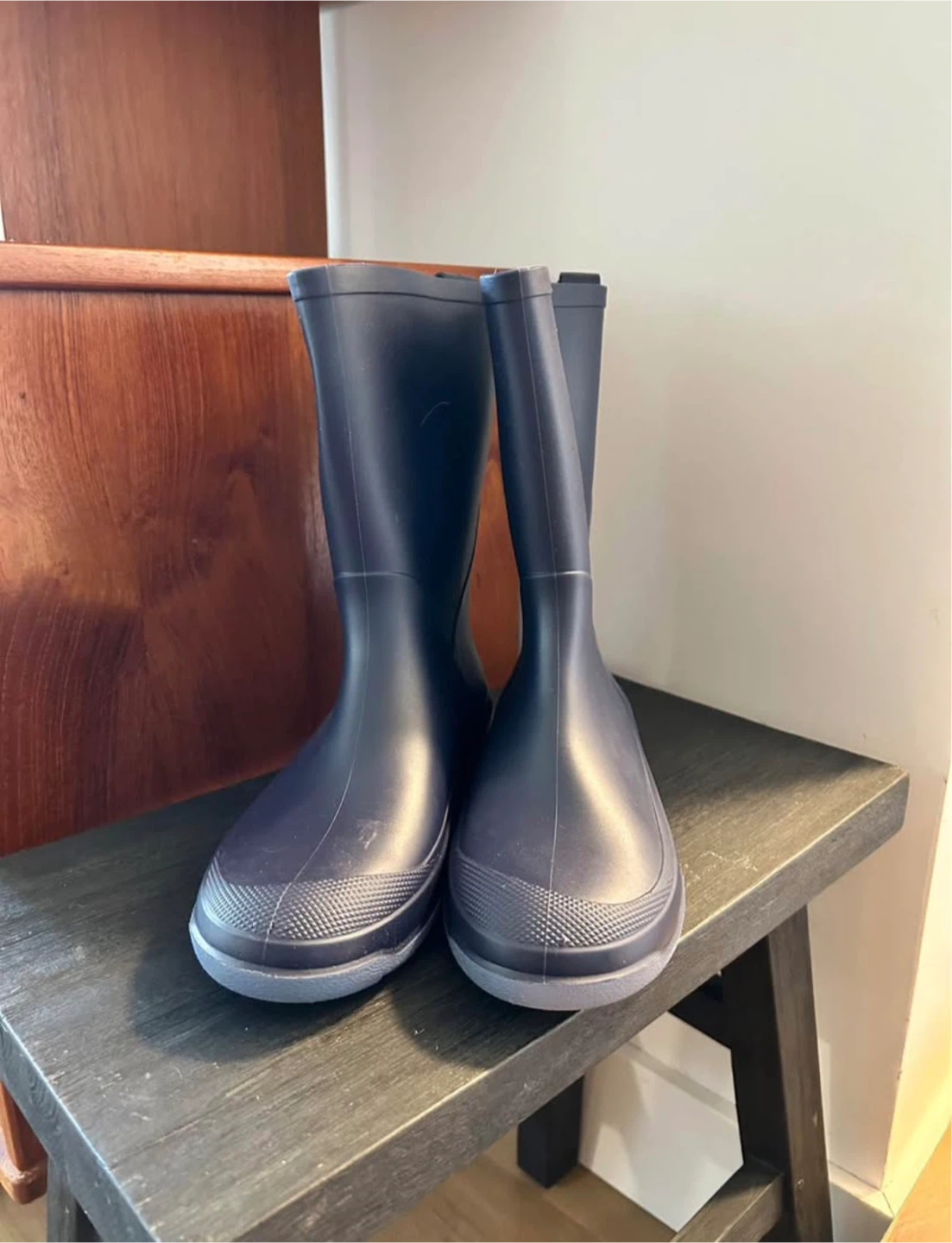 Navy Blue Rain Boots Size 9