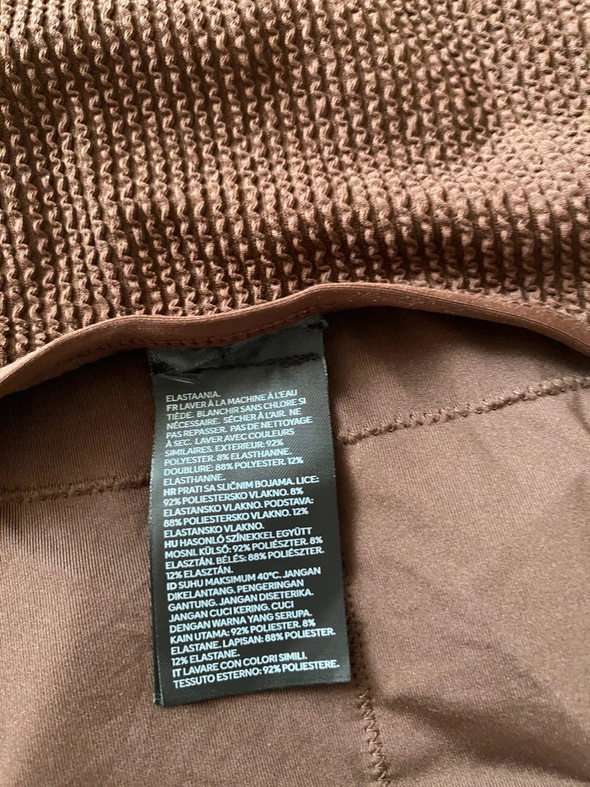 Brown Textured One-Piece Swimsuit - photo 3