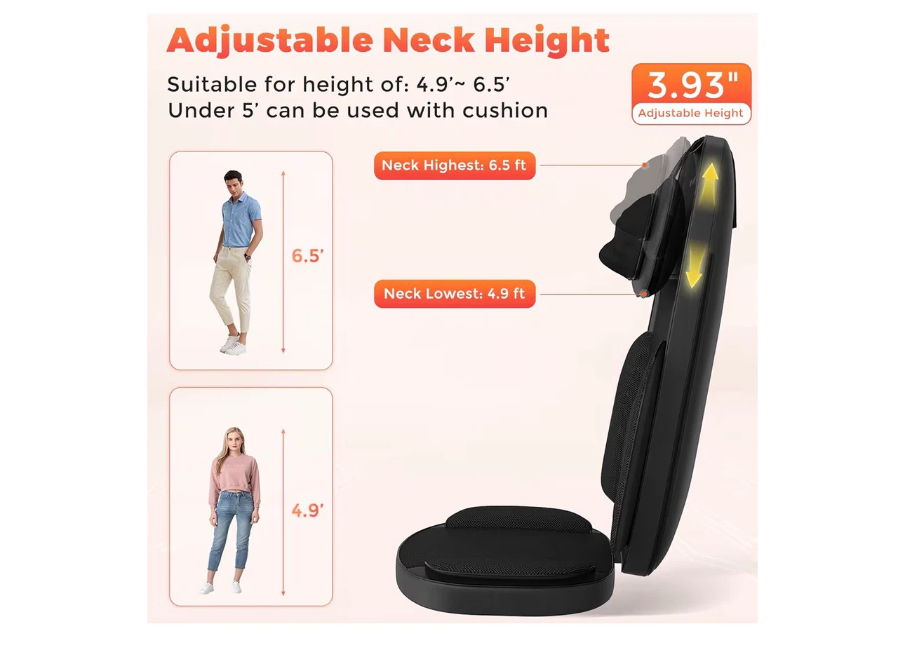 belhope Shiatsu Neck and Back Massager with Heat - photo 5
