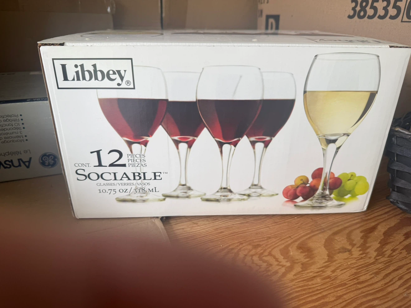 Libbey Sociable 12 Piece Wine Glasses 10.75 oz
