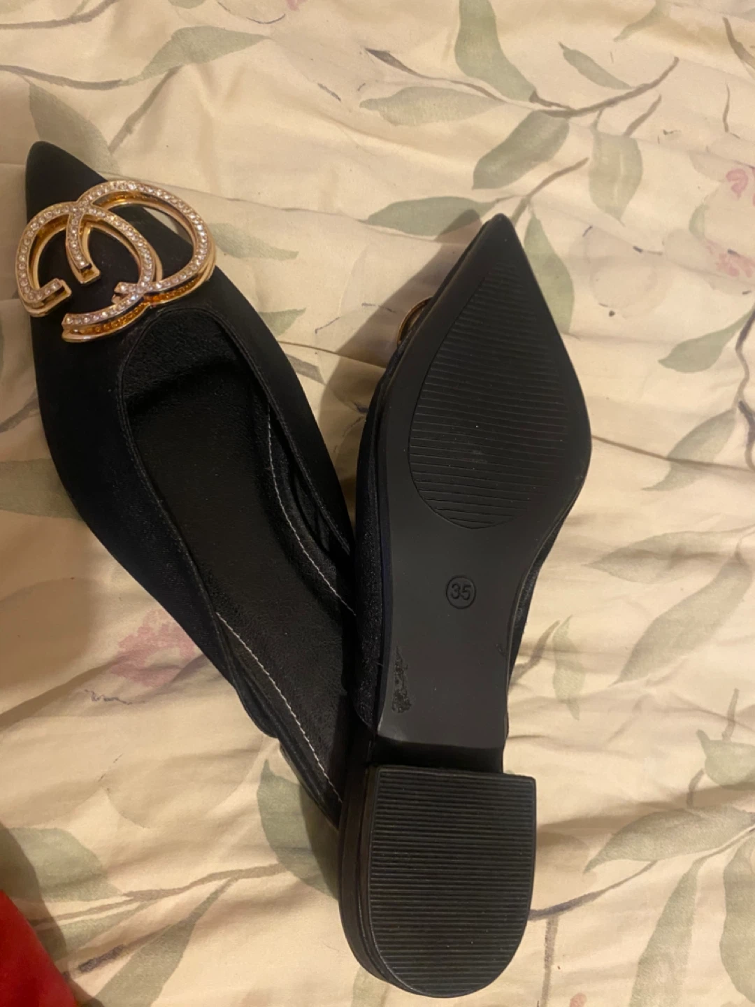 Black Mules with Gold GG Embellishment - photo 3