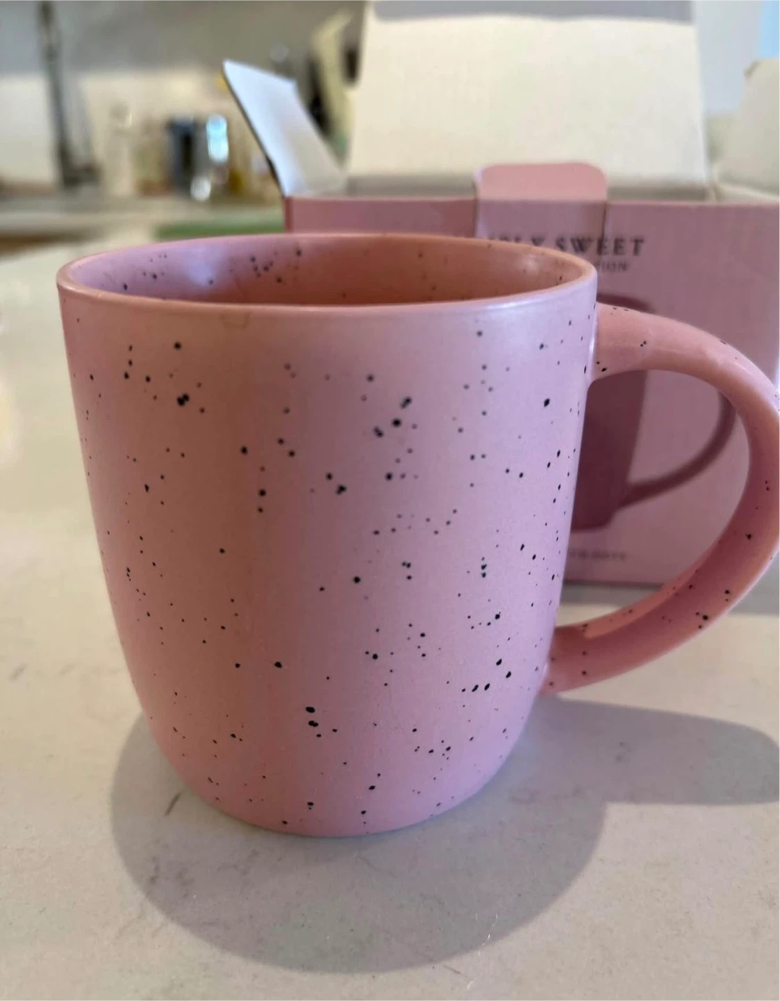 Simply Sweet Madison Ceramic Mug - Pink with Dots