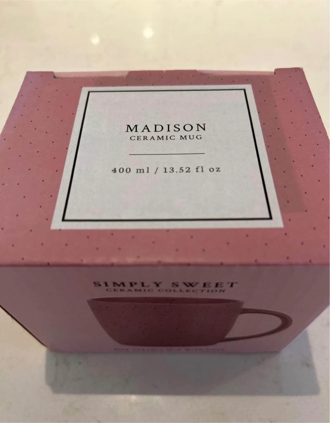 Simply Sweet Madison Ceramic Mug - Pink with Dots - photo 4