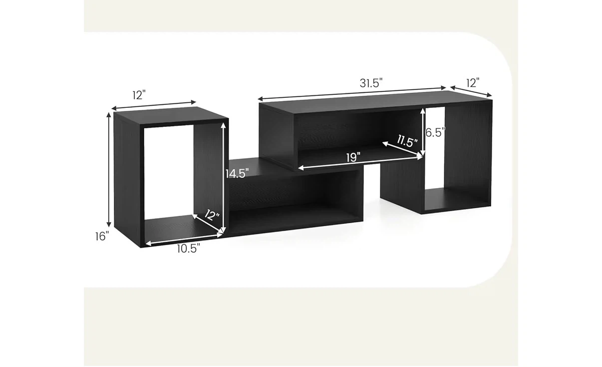 Deformable TV Stand Entertainment Center Unit with Storage - photo 3