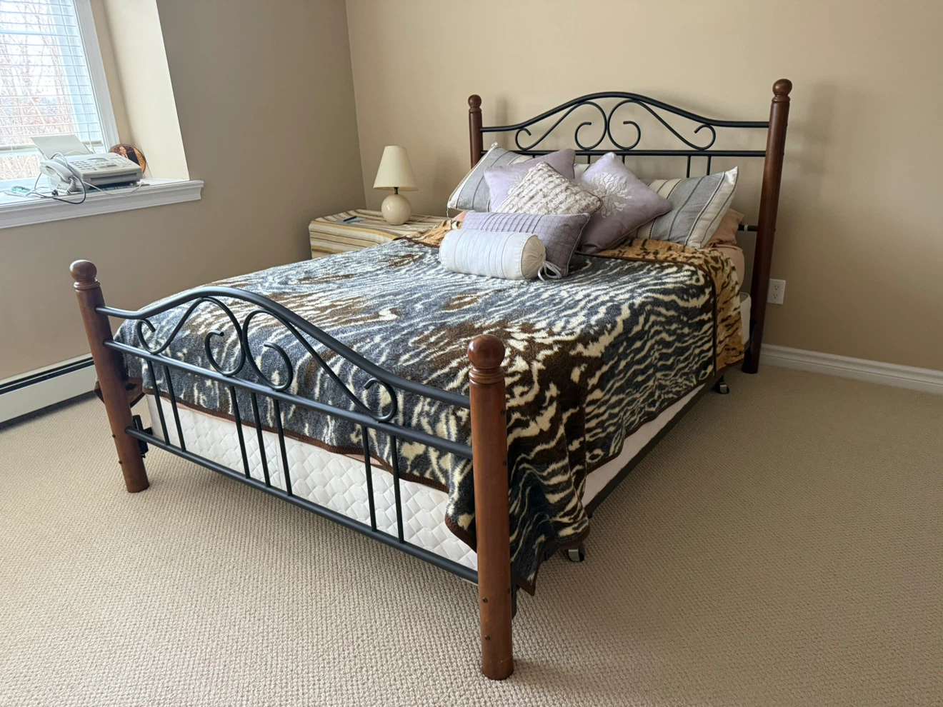 Metal and Wood Bed Frame