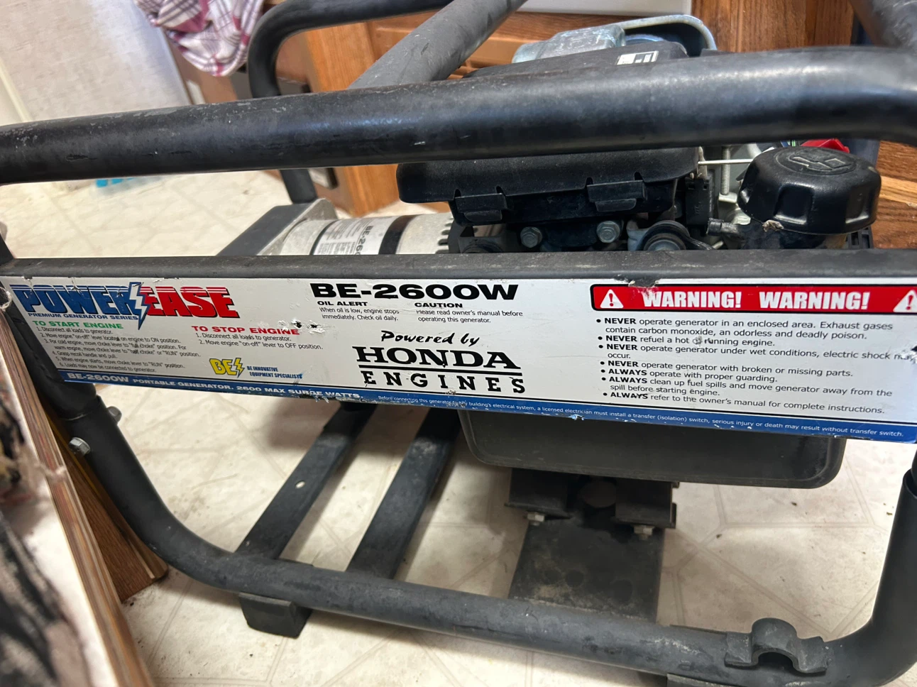 Honda GC160 BE-2600W Portable Generator