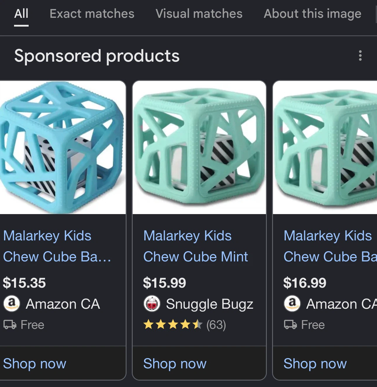 Malarkey Kids Chew Cube Baby Toy - Blue