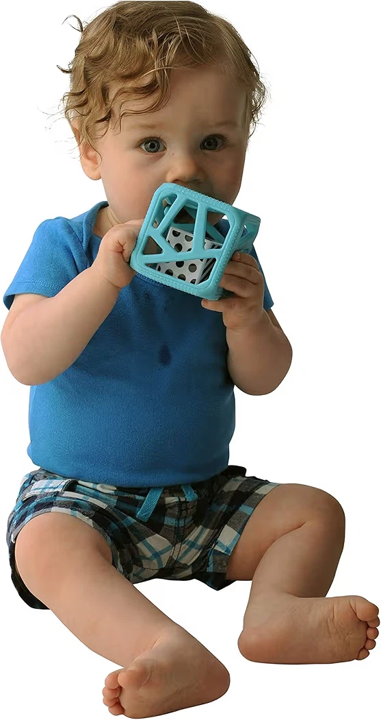 Malarkey Kids Chew Cube Baby Toy - Blue - photo 5