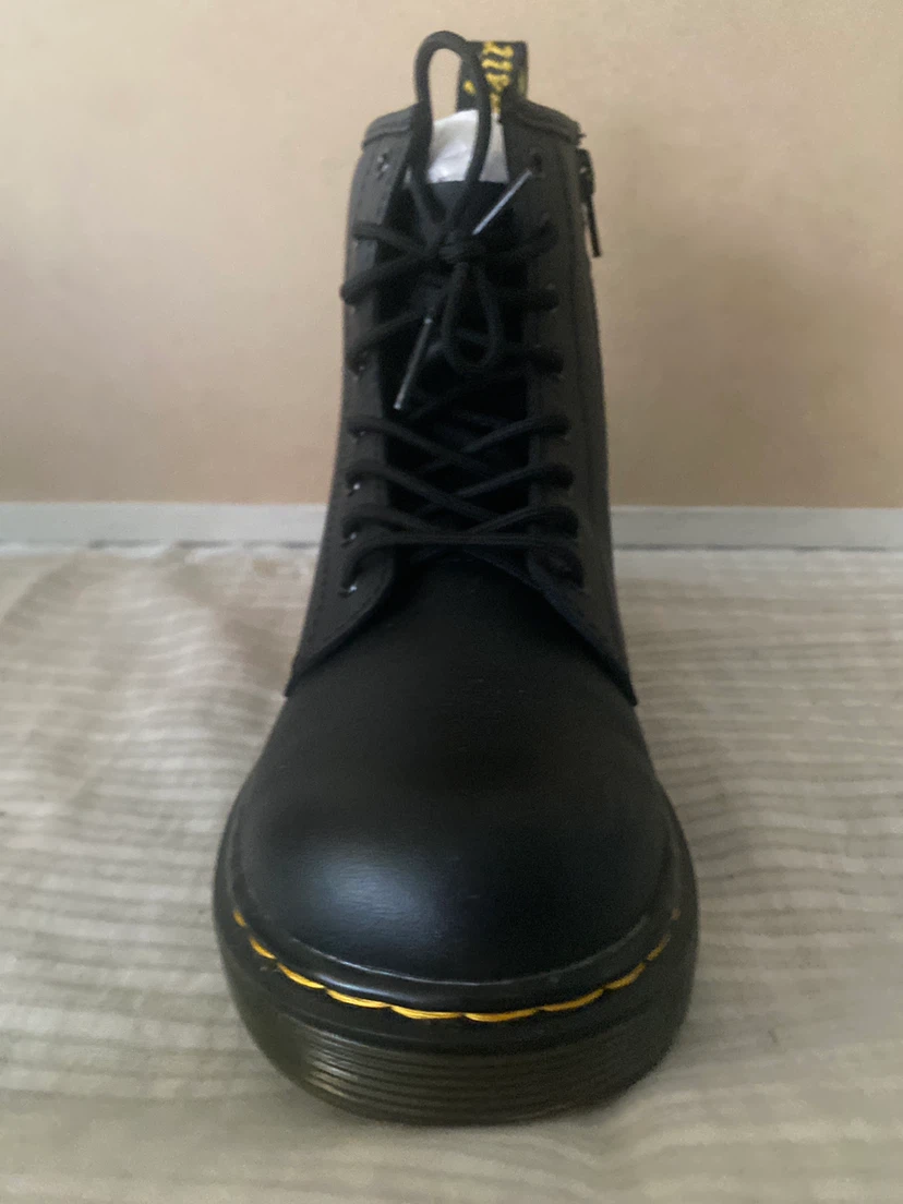 Dr. Martens Black Leather Boots with Side Zip - photo 2