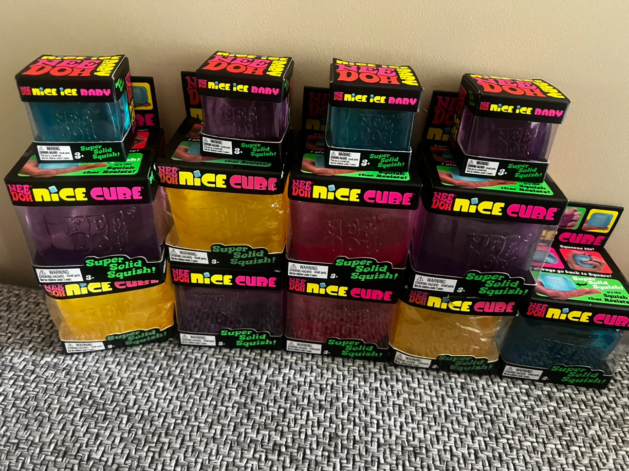 Nee Doh Super Solid Squish Nice Cube Toys